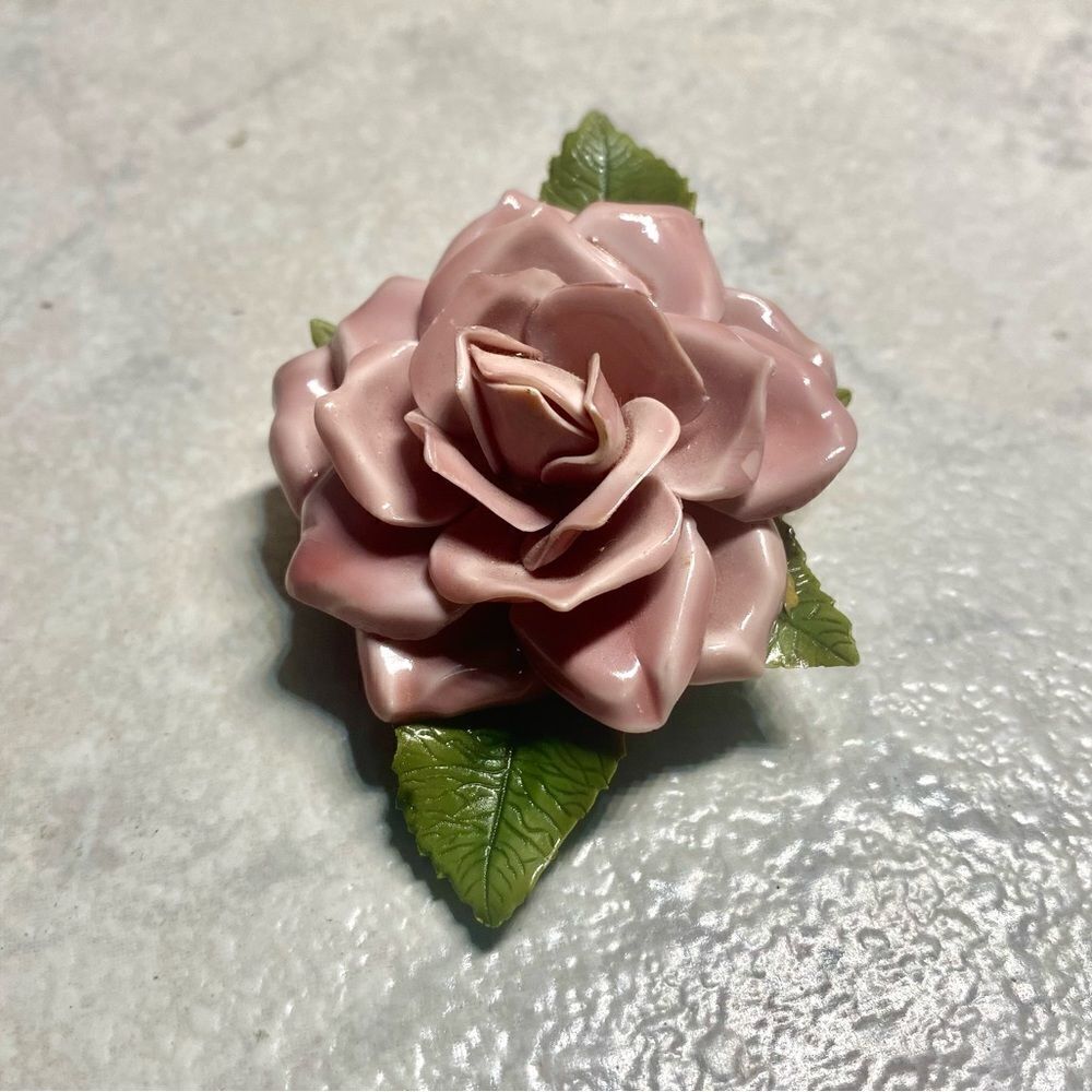Vintage Lucite Rose Brooch